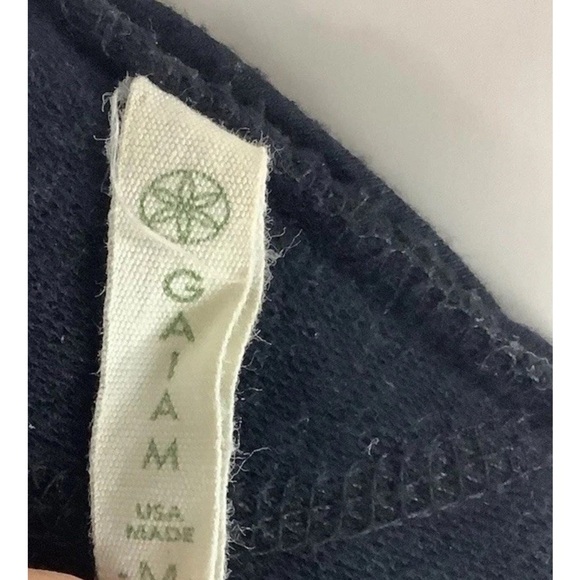 Gaiam Sz M Bamboo Hi Low Pullover Casual Travel Midi Stretch Dress Black - Picture 4 of 5